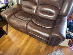 Nice Leather Double Electric Recliner Sofa