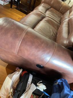 Nice Leather Double Electric Recliner Sofa