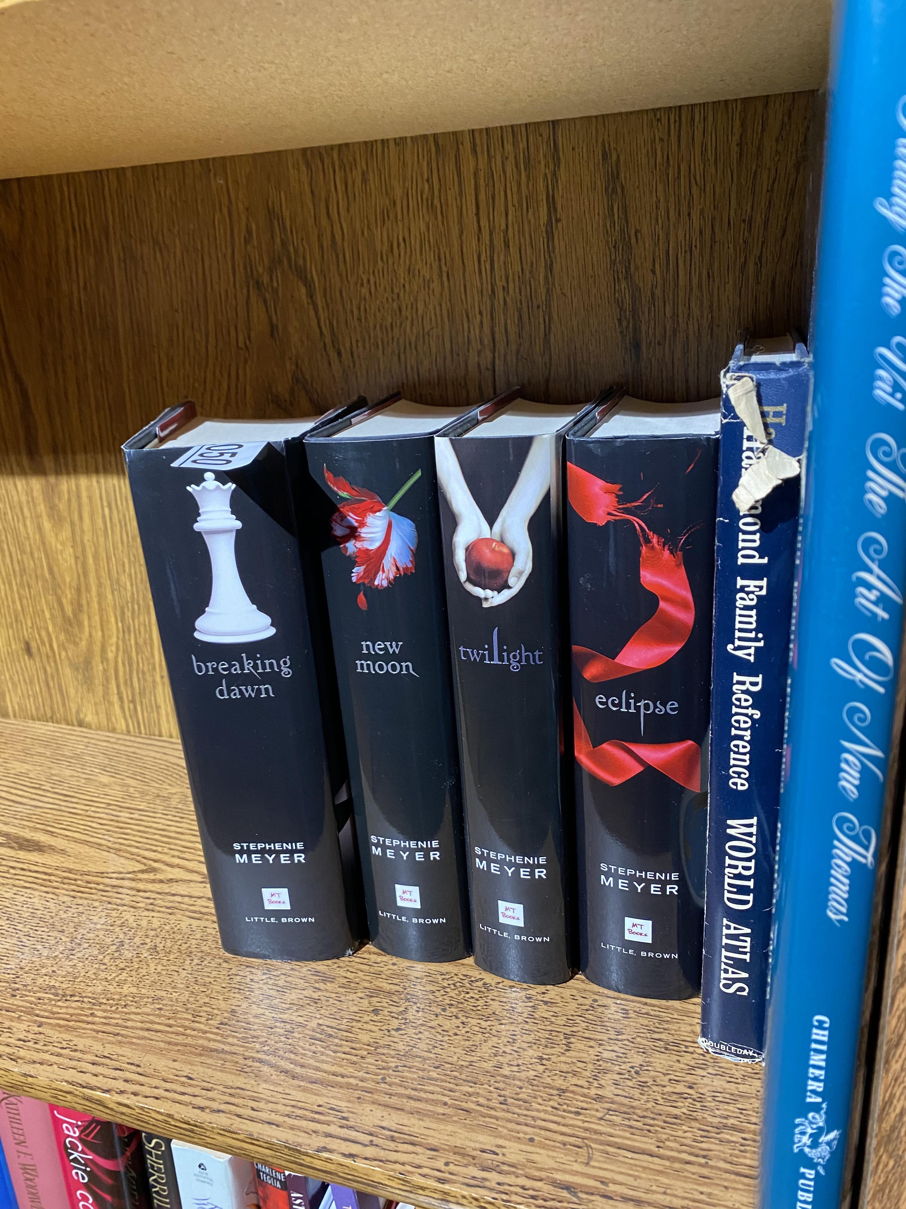 Group of books including Twilight series