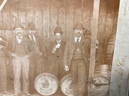 Rare Cabinet Card Photograph Jim & Park Beam Old Tub Whiskey Louisville, Kentucky