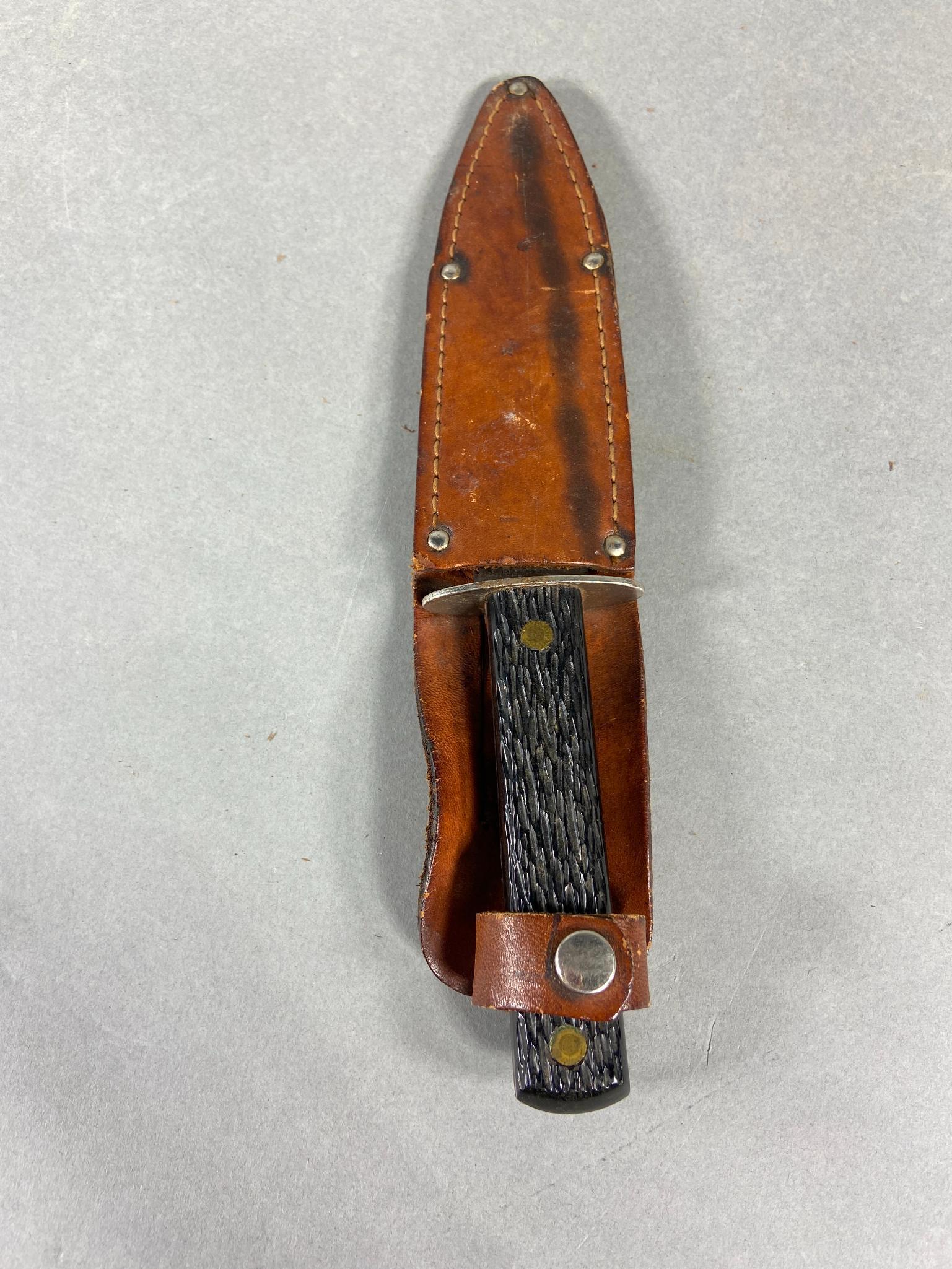 Vintage Hunting or Fighting Knife in Sheath Imperial