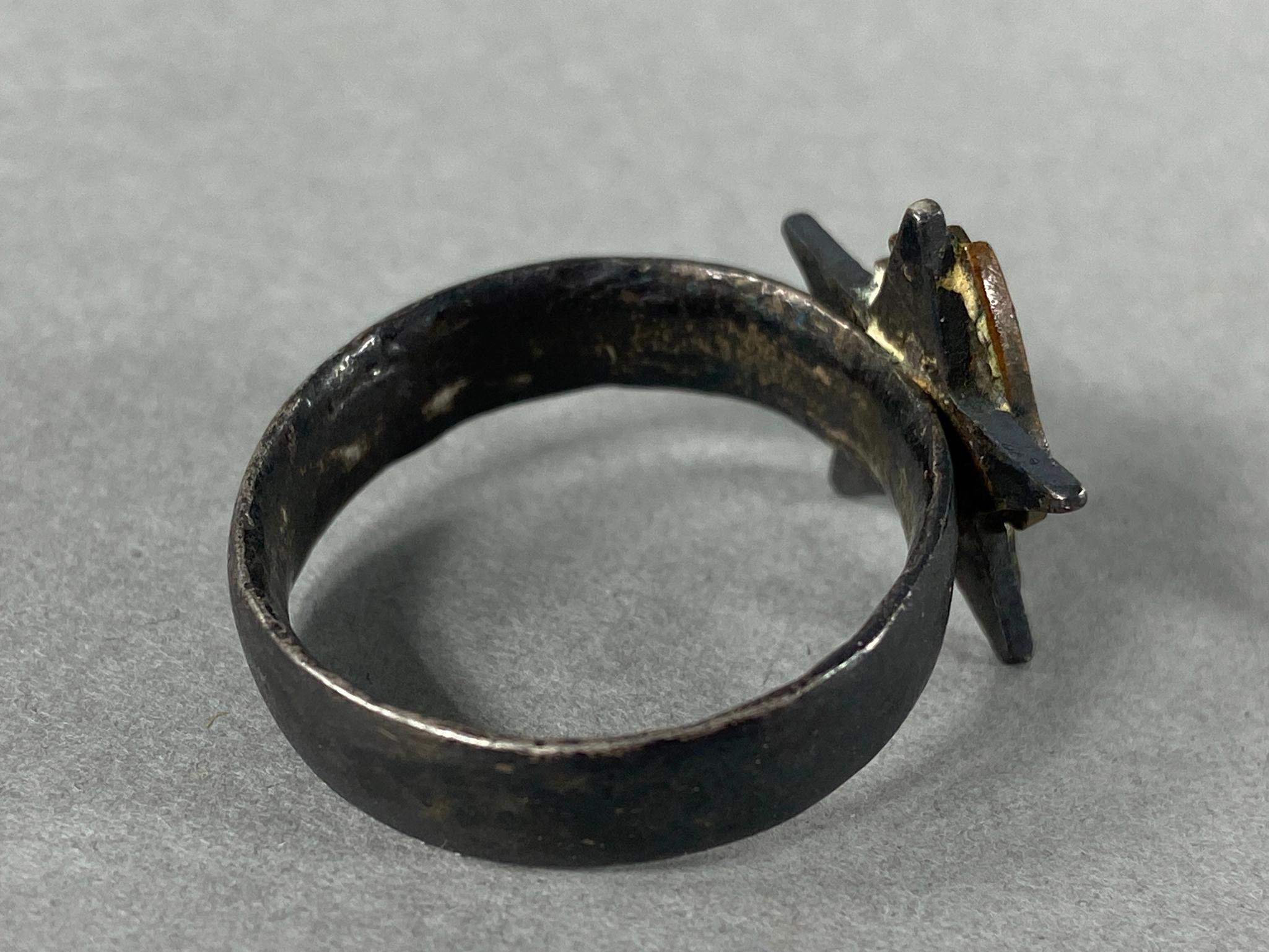 WWI 2ND DIVISION USMC - INFANTRY TRENCH ART RING
