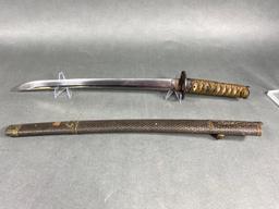 EARLY JAPANESE WAKIZASHI SAMURAI SWORD IN FITTINGS