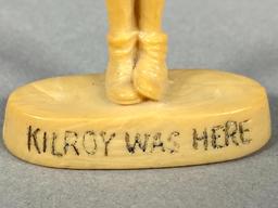 WWII " KILROY WAS HERE " PREGNANT GIRL STATUE