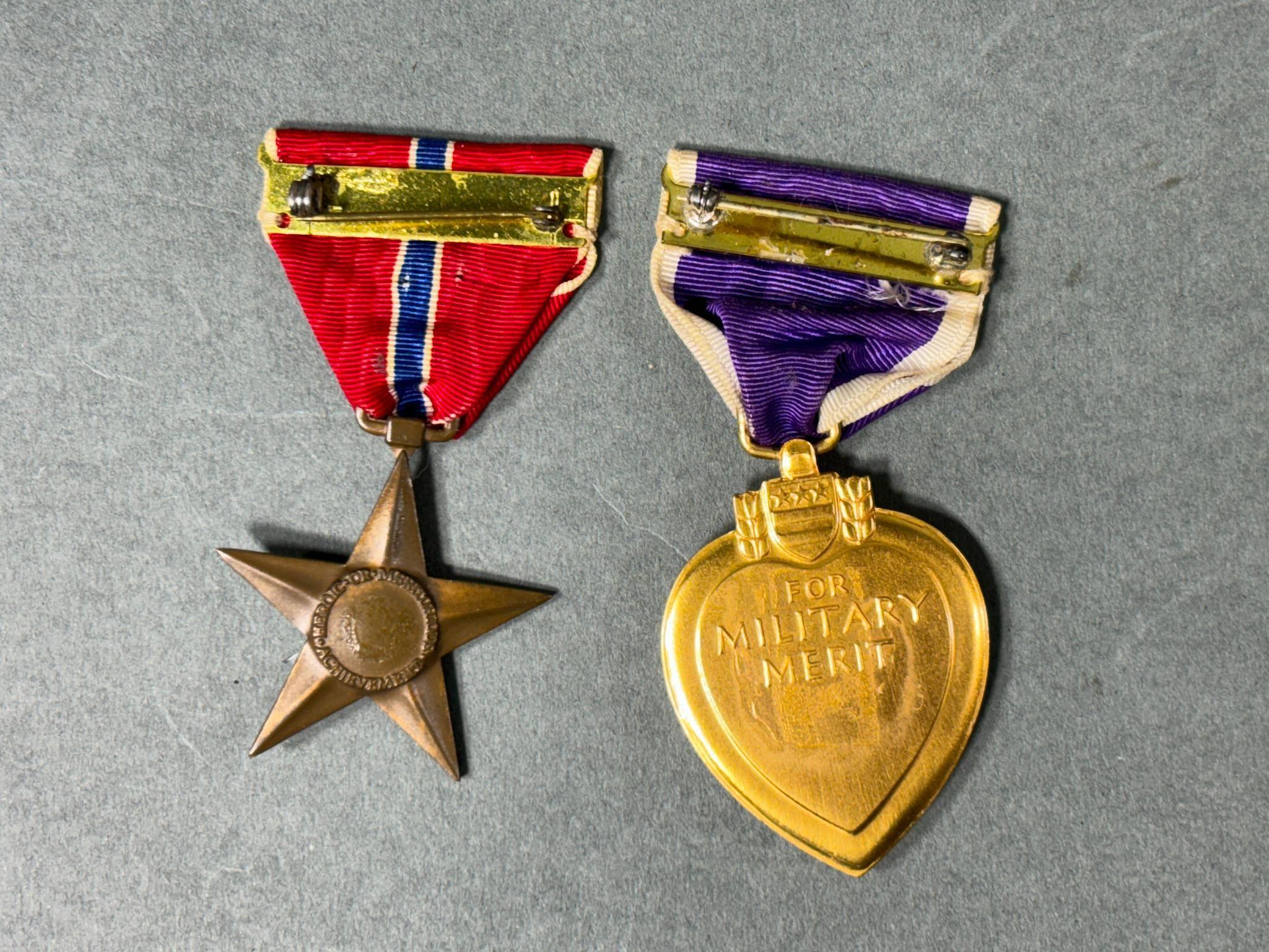 WWII 70TH DIV PURPLE HEART & BRONZE STAR GROUPING