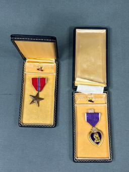 WWII 70TH DIV PURPLE HEART & BRONZE STAR GROUPING