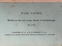 CIVIL WAR STEREOVIEW GETTYSBURG - PUBL BY ANTHONY