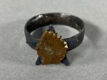 WWI 2ND DIVISION USMC - INFANTRY TRENCH ART RING