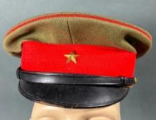 WWII IMPERIAL JAPANESE ARMY OFFICER'S VISOR CAP
