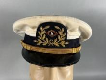 VINTAGE REISS STEAMSHIP CO CAPTAIN HAT EARLY LOGO