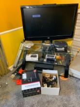 42" LG TV with Remote, Portable DVD Player, Sony 5 CD Changer, Shortwave Radio,