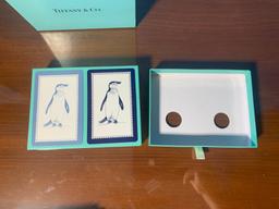 Tiffany & Co Black & Gray Penguins Two Deck Box Playing Cards Sealed