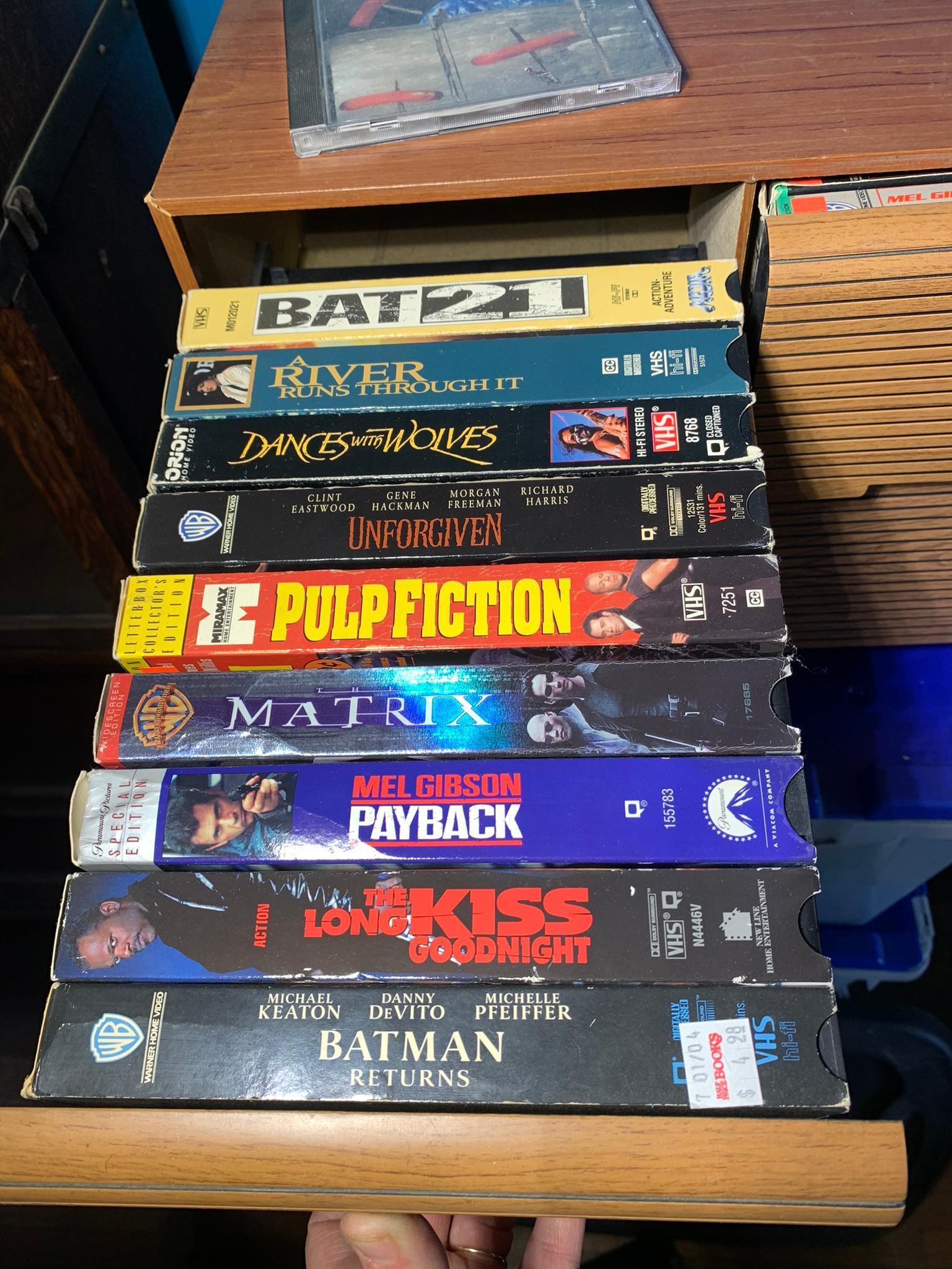 Large Group of DVDs and VHS Tapes