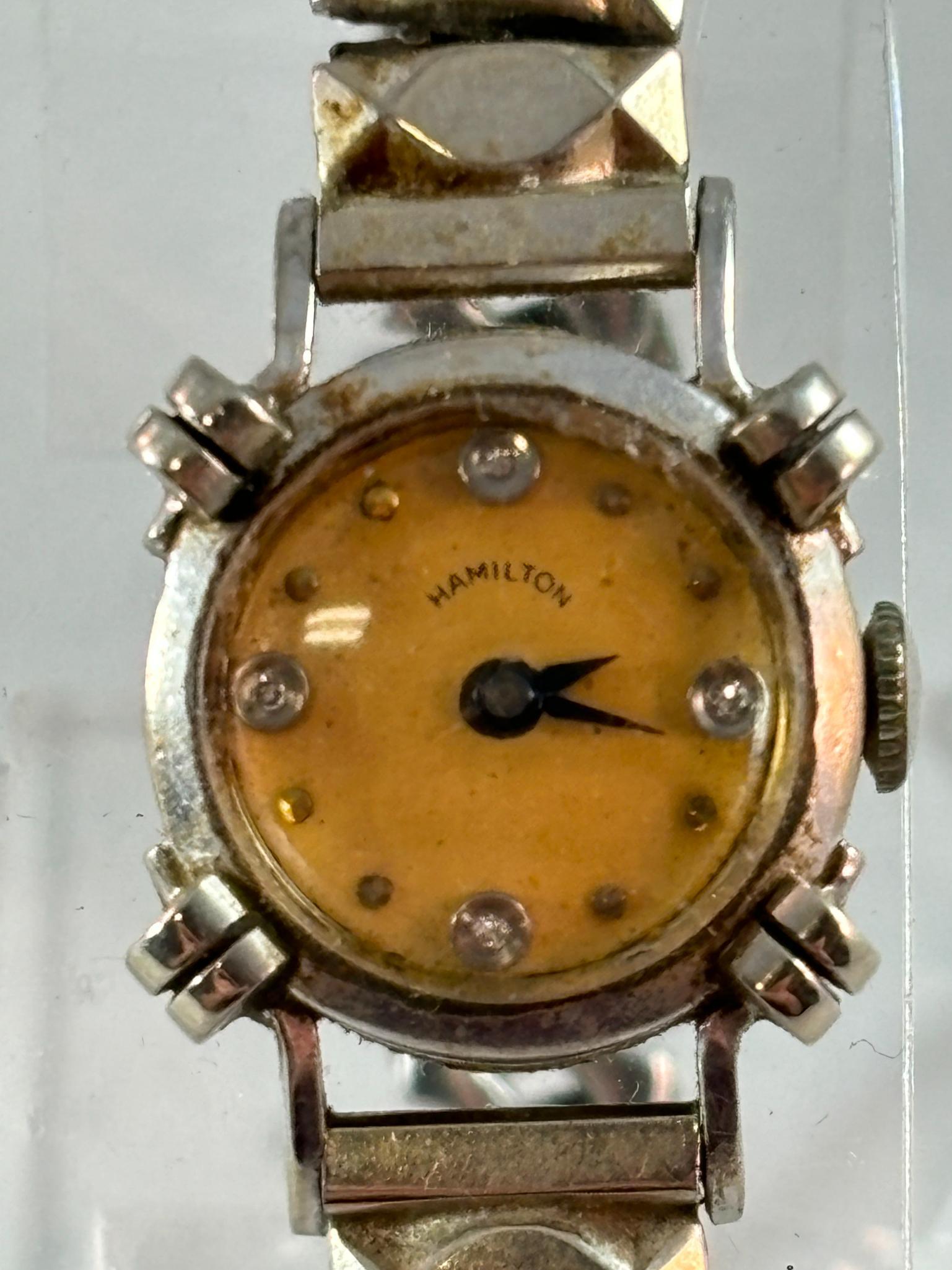 Antique Ladies Hamilton Watch with 14k Gold Case