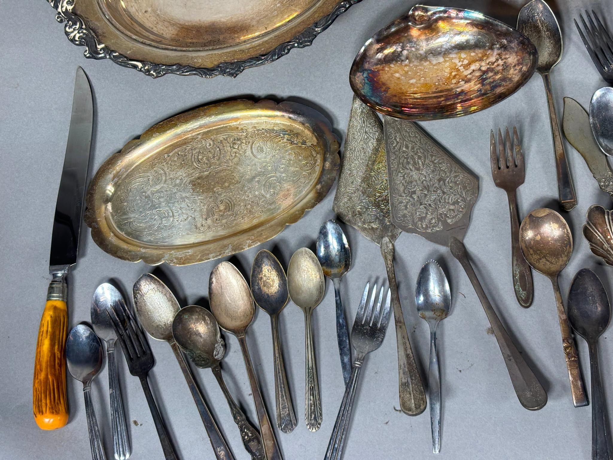 Large Group Lot of Assorted Silver Plate Items