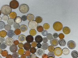 Large Lot of Foreign Coins including Silver