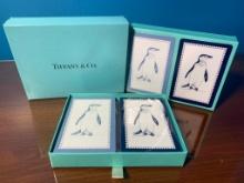 Tiffany & Co Black & Gray Penguins Two Deck Box Playing Cards Sealed