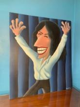Oil on Canvas by Artist Wendy Cross of Frank Zappa