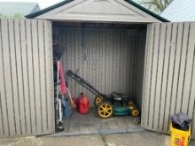 Rubbermaid Shed, Contents & Cinder Blocks