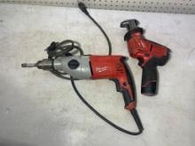 Milwaukee Reciprocating Saw with Battery & Milwaukee Drill