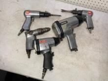 Group of Pneumatic Tools - Impact Wrench, Air Hammer, Chisel, Drill