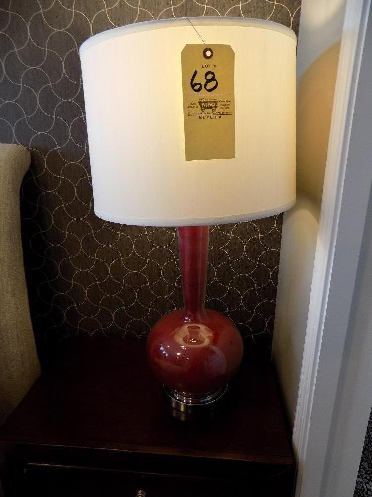 Pair of Glass Bedroom Lamps (Additional Item Added at Second Location)