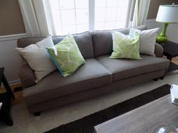 Two-Cushion Sofa with Accent Pillows