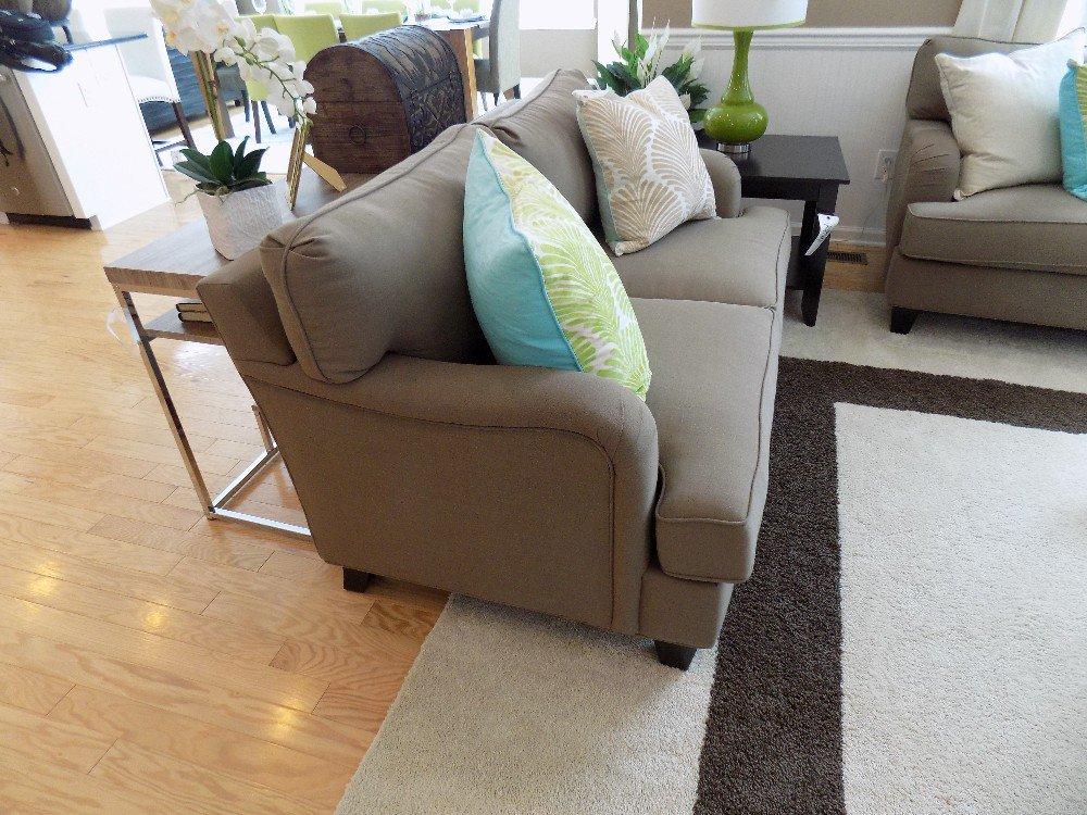Two-Cushion Loveseat with Accent Pillows