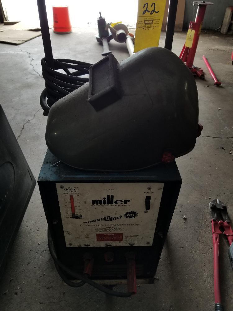 Miller thunderbolt welder and mask