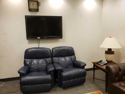 Couch - 2 Recliners - End Tables - Coffee table - Lamps - Sharp TV