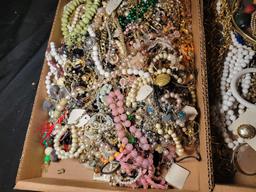 Large lot of mostly necklaces with some earrings and bracelets