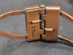 Whiting Davis, Renoir and unmarked vintage copper bracelets