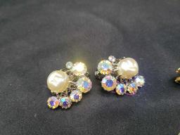 Group of mostly Weiss vintage clip on earrings