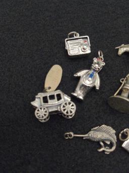 (10) Sterling Silver Charms