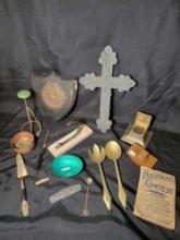 Box lot of vintage and antique items