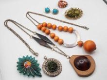 Great costume jewelry lot: Mod, Bakelite, turquoise