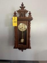 EN Walsh Pre 1903 Key Wind Case Clock with Pendulum and Chime