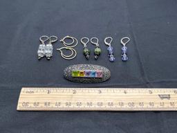 Sterling Earring and Brooch Pin