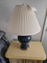 Pair of blue lamps