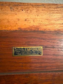Emporium Oak Sliding Door General Store Display Cabinet