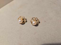 14k gold and diamond earring jackets