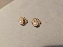 14k gold and diamond earring jackets