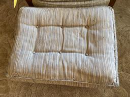 Upholstered Chair and Matching Ottoman
