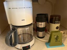 Braun Coffee Pot, Thermos Mug, Tupperware