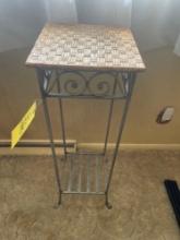 Woven Top Plant Stand