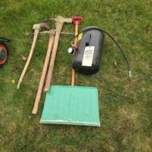 Yard tools, and air tank