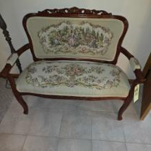 Ornate Upholstered Bench
