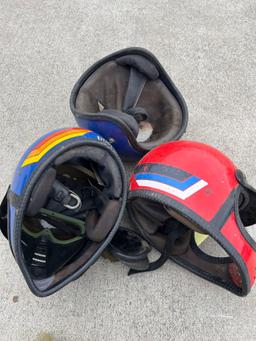 Older motocross helmets