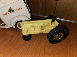 Tonka Farm Horse Trailer, Jeep Toy, & Hubley Jr. Tractor
