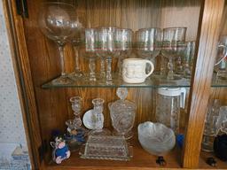 Large Assortment of Christmas Glassware, Pressed Glass, Figurines and More